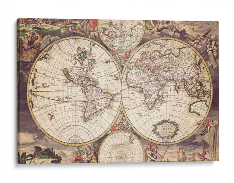 Mapa ilustrado | Cuadro decorativo de Canvas Lab