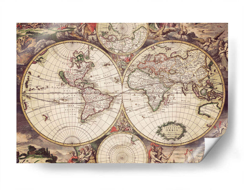 Mapa ilustrado | Cuadro decorativo de Canvas Lab