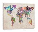 Mapa textual del mundo | Cuadro decorativo de Canvas Lab