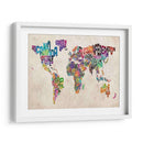 Mapa textual del mundo | Cuadro decorativo de Canvas Lab