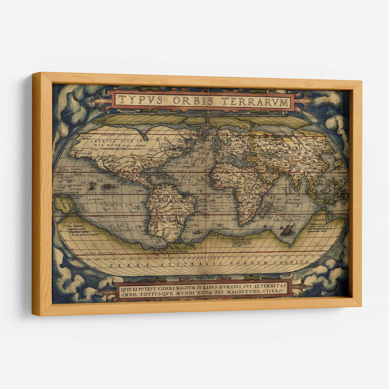 Ortelius World Map | Cuadro decorativo de Canvas Lab