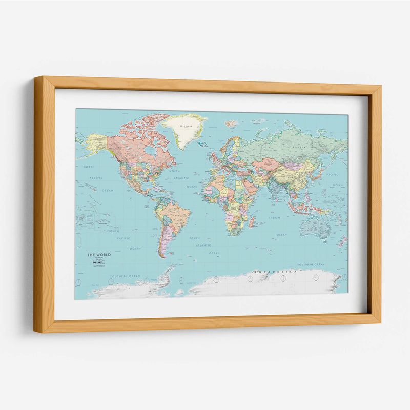 Political world map | Cuadro decorativo de Canvas Lab