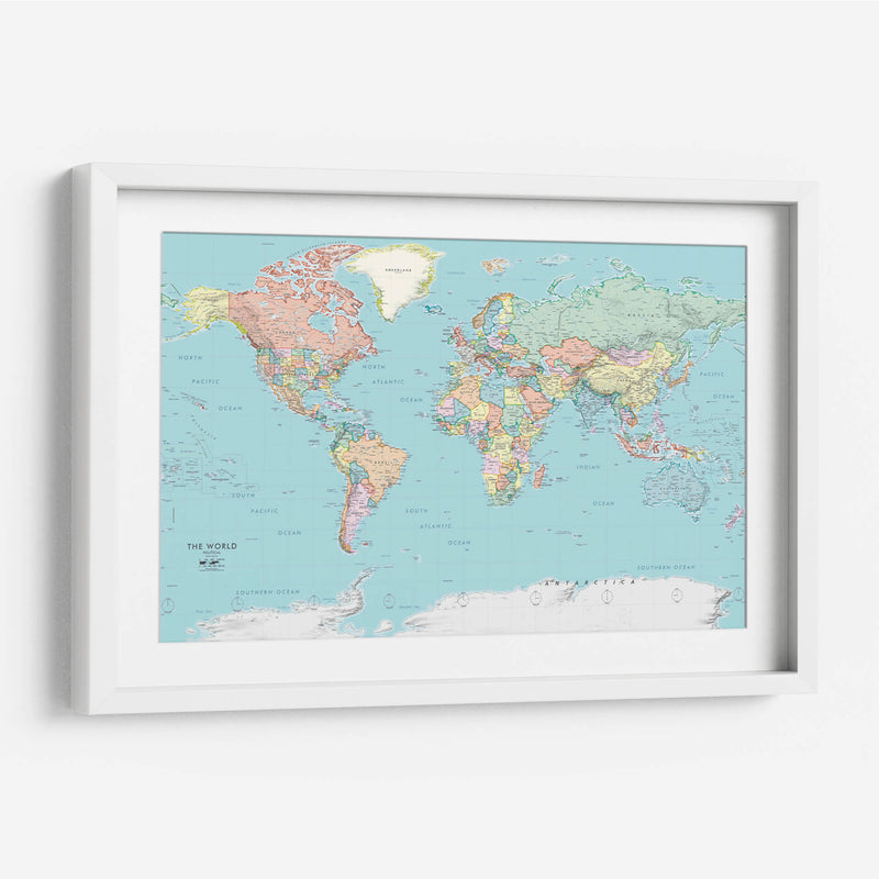 Political world map | Cuadro decorativo de Canvas Lab