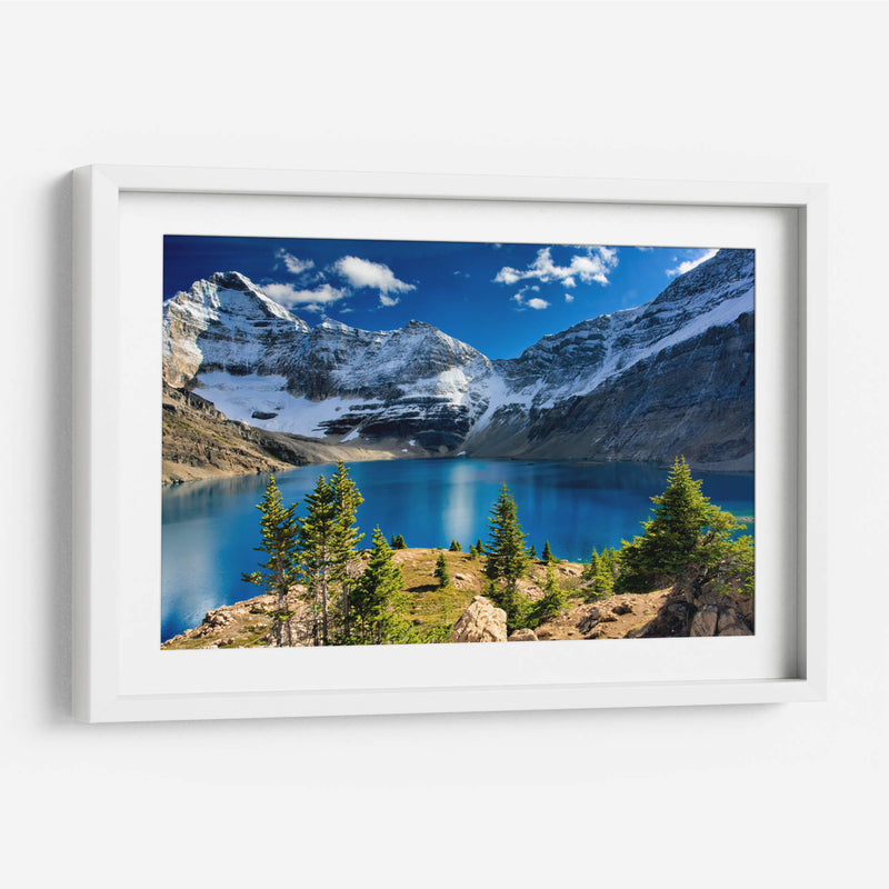 Montaña nevada y lago | Cuadro decorativo de Canvas Lab