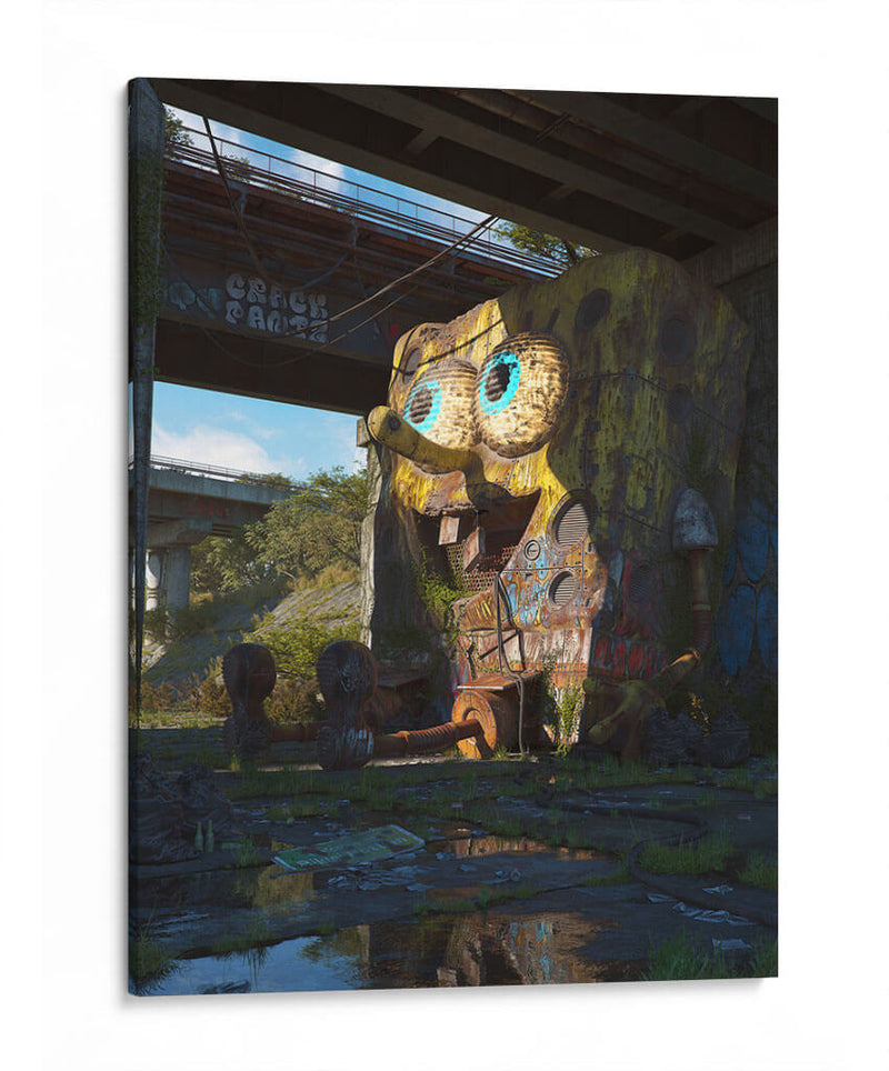 Bob Esponja abandonado | Cuadro decorativo de Canvas Lab