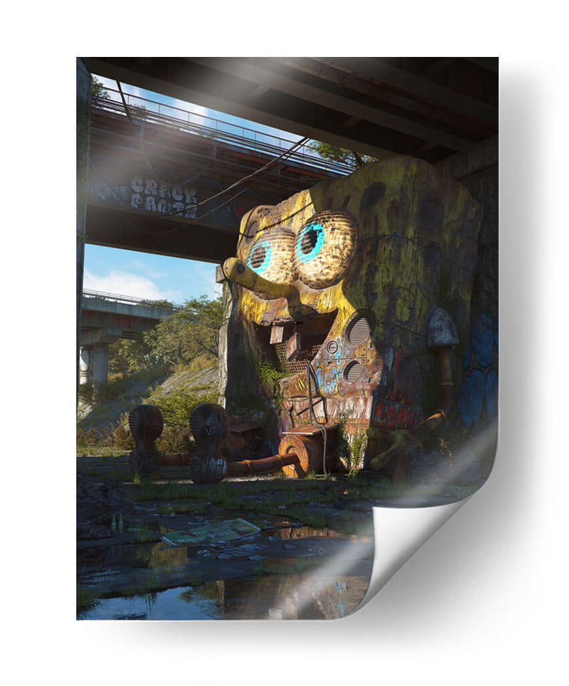 Bob Esponja abandonado | Cuadro decorativo de Canvas Lab