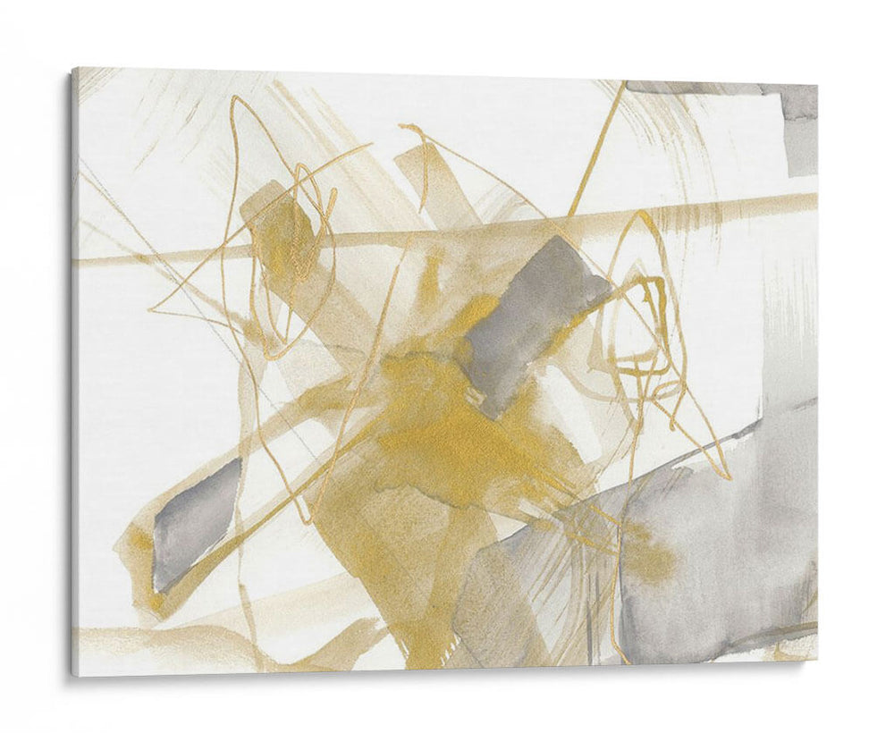 Exploración De Oro Y Gris V - Jennifer Goldberger | Cuadro decorativo de Canvas Lab