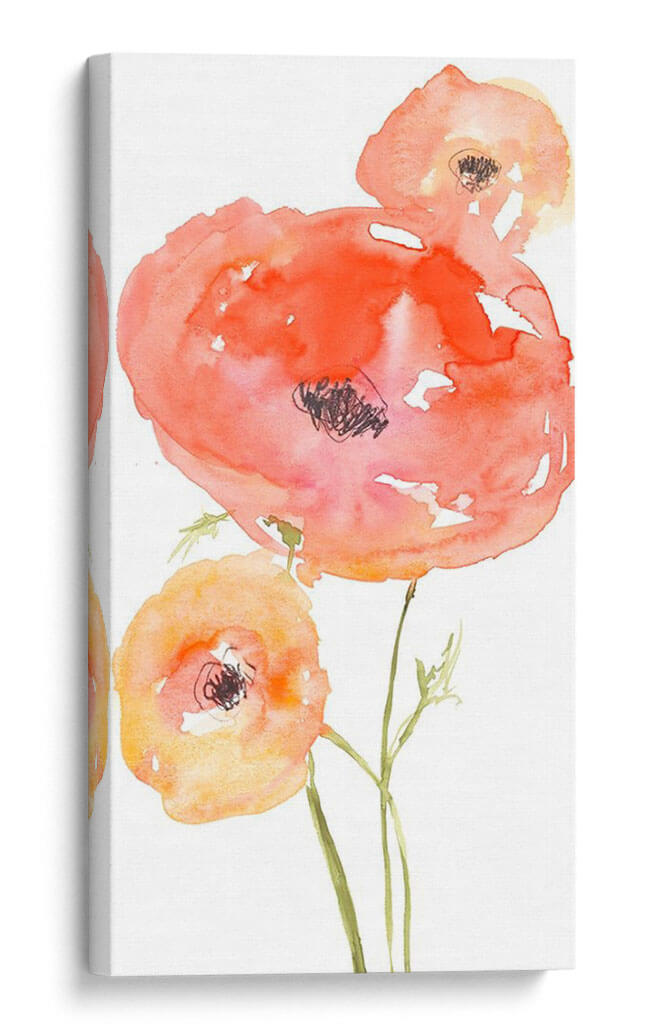 Neon Poppies I - Jennifer Goldberger | Cuadro decorativo de Canvas Lab