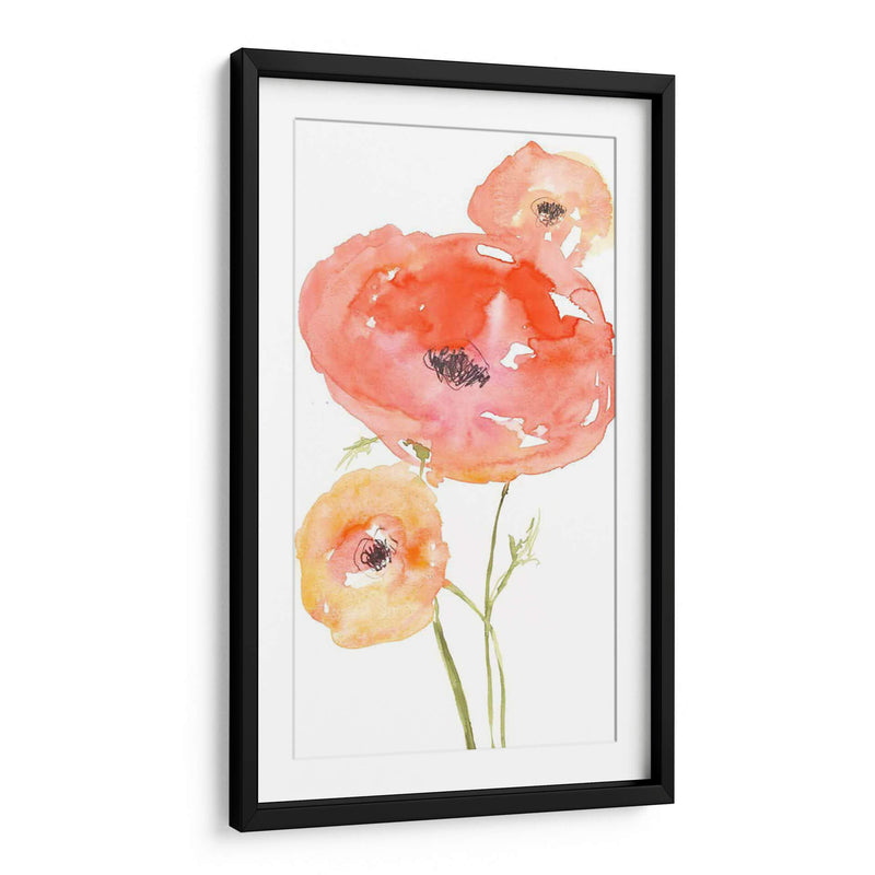 Neon Poppies I - Jennifer Goldberger | Cuadro decorativo de Canvas Lab