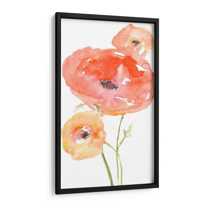 Neon Poppies I - Jennifer Goldberger | Cuadro decorativo de Canvas Lab