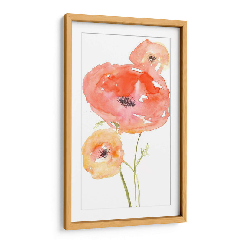 Neon Poppies I - Jennifer Goldberger | Cuadro decorativo de Canvas Lab