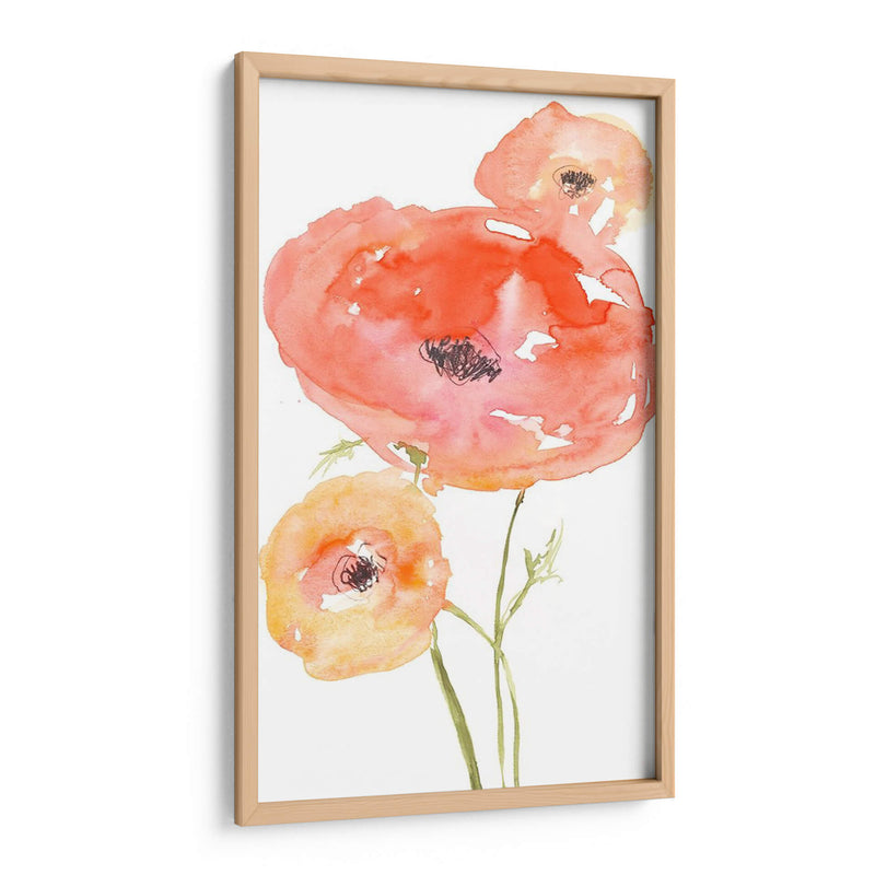 Neon Poppies I - Jennifer Goldberger | Cuadro decorativo de Canvas Lab