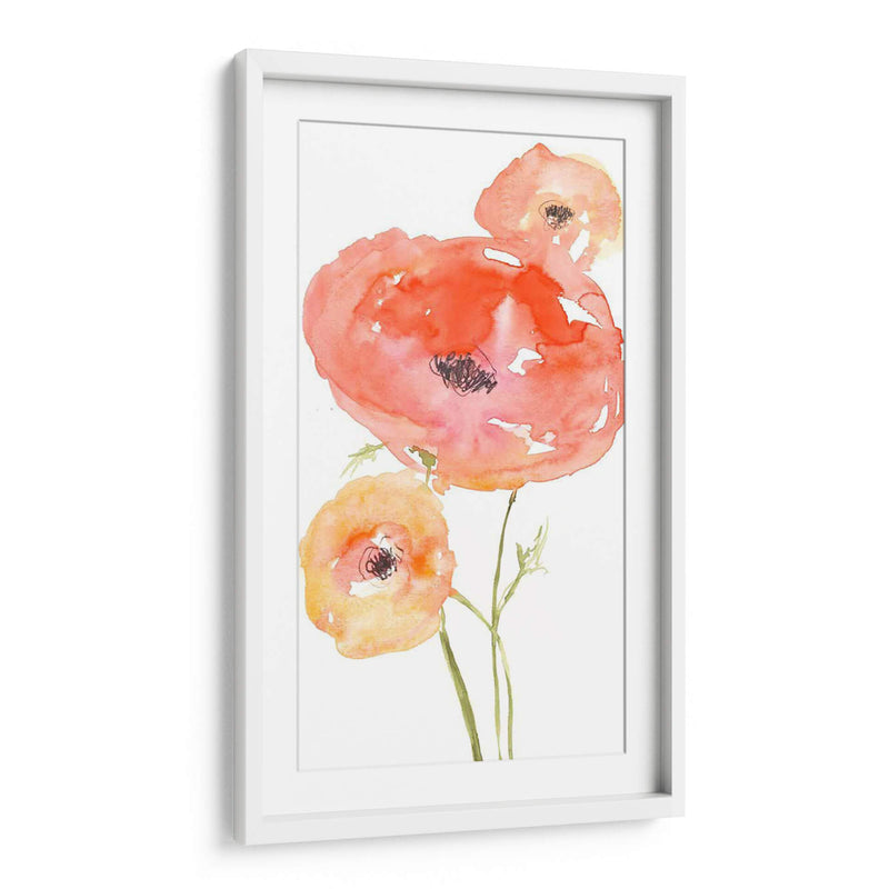 Neon Poppies I - Jennifer Goldberger | Cuadro decorativo de Canvas Lab