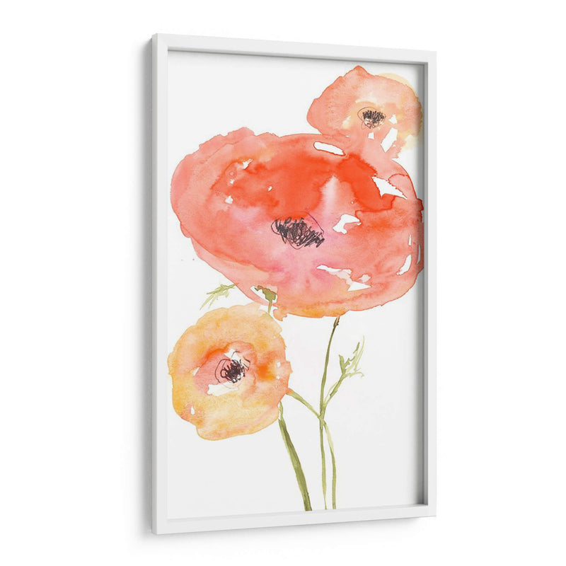 Neon Poppies I - Jennifer Goldberger | Cuadro decorativo de Canvas Lab