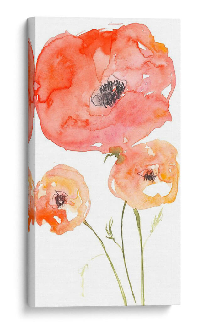 Neon Poppies Ii - Jennifer Goldberger | Cuadro decorativo de Canvas Lab