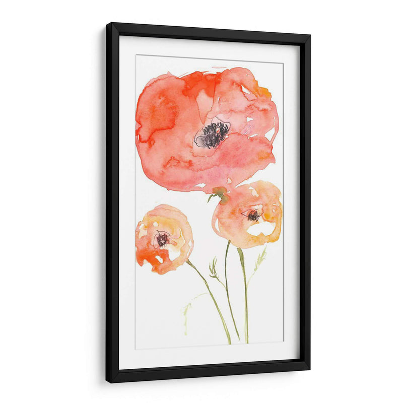 Neon Poppies Ii - Jennifer Goldberger | Cuadro decorativo de Canvas Lab