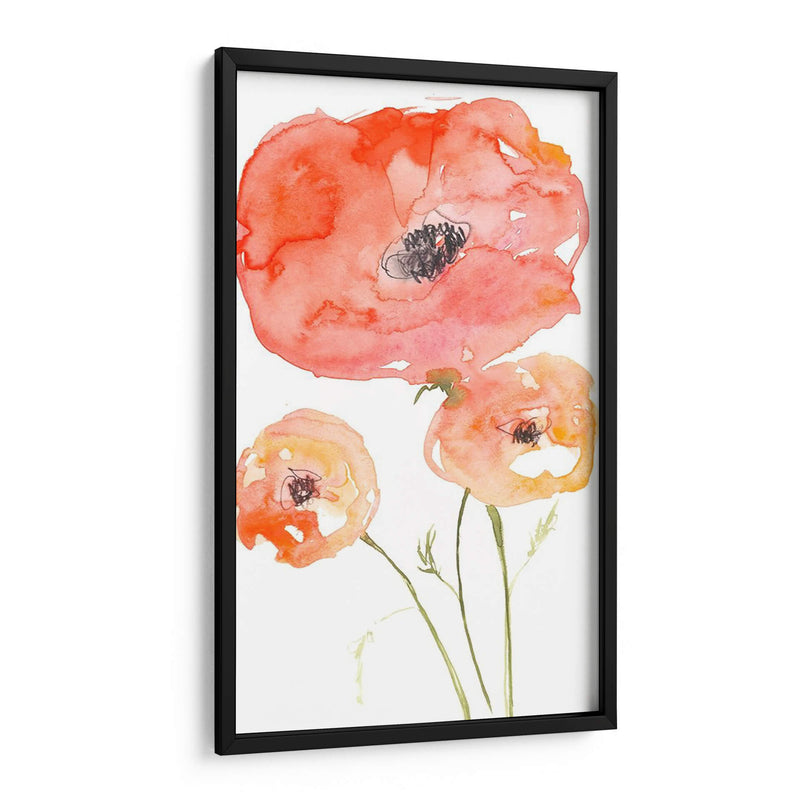 Neon Poppies Ii - Jennifer Goldberger | Cuadro decorativo de Canvas Lab