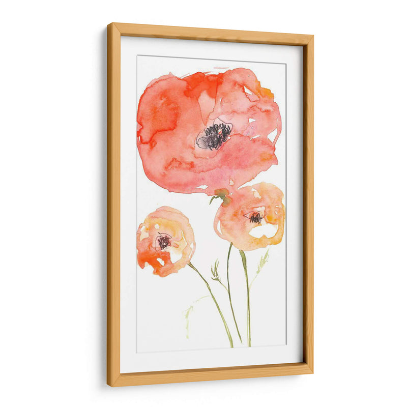 Neon Poppies Ii - Jennifer Goldberger | Cuadro decorativo de Canvas Lab