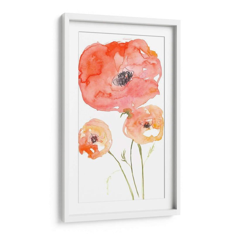 Neon Poppies Ii - Jennifer Goldberger | Cuadro decorativo de Canvas Lab