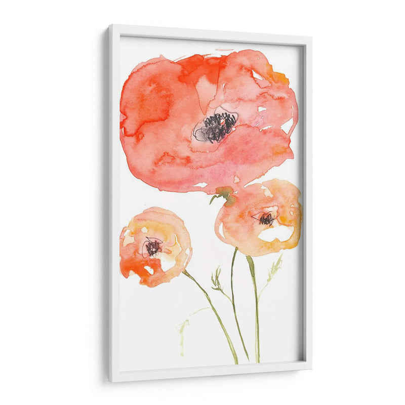 Neon Poppies Ii - Jennifer Goldberger | Cuadro decorativo de Canvas Lab