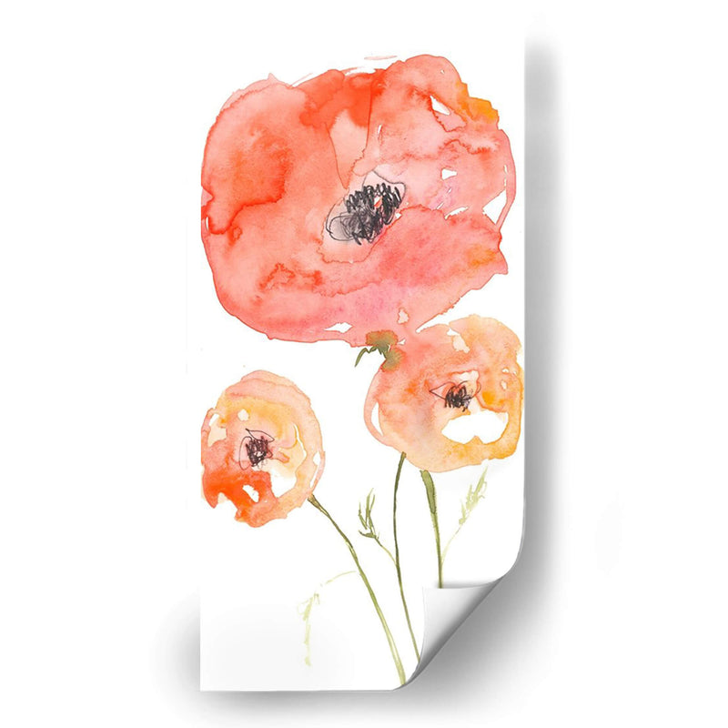 Neon Poppies Ii - Jennifer Goldberger | Cuadro decorativo de Canvas Lab