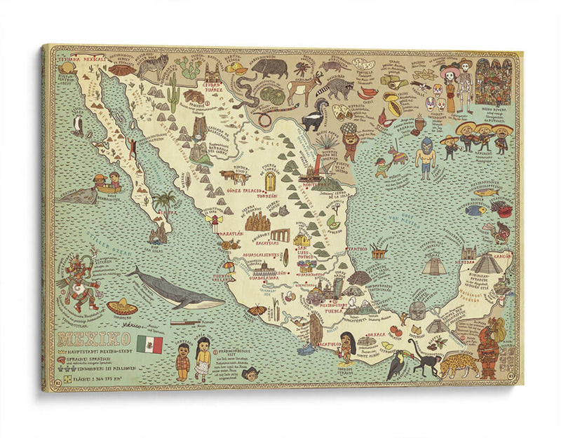 Ilustración de México | Cuadro decorativo de Canvas Lab