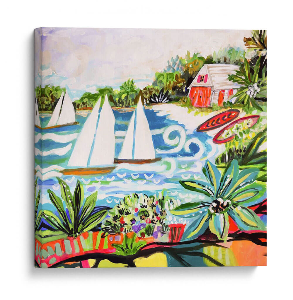 Casa De Campo Por La Bahía Ii - Karen Fields | Cuadro decorativo de Canvas Lab