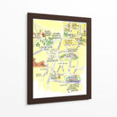 Mapa básico de la CDMX | Cuadro decorativo de Canvas Lab