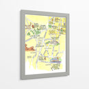 Mapa básico de la CDMX | Cuadro decorativo de Canvas Lab