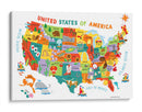 Mapa de Estados Unidos | Cuadro decorativo de Canvas Lab