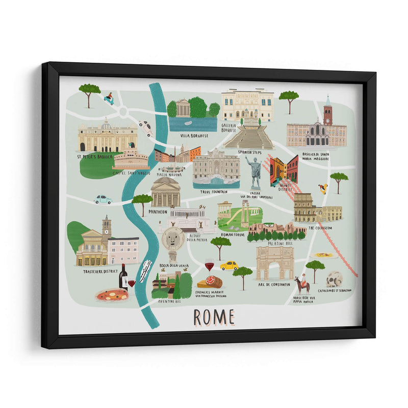 Mapa de Roma | Cuadro decorativo de Canvas Lab