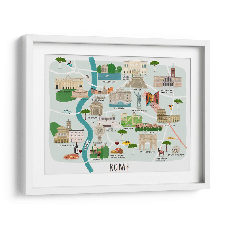 Mapa de Roma | Cuadro decorativo de Canvas Lab