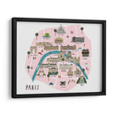 Mapa ilustrado de París | Cuadro decorativo de Canvas Lab