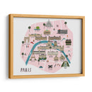 Mapa ilustrado de París | Cuadro decorativo de Canvas Lab