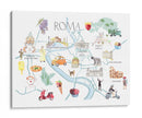 Mapa ilustrado de Roma | Cuadro decorativo de Canvas Lab