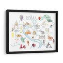 Mapa ilustrado de Roma | Cuadro decorativo de Canvas Lab