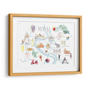 Mapa ilustrado de Roma | Cuadro decorativo de Canvas Lab