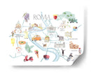 Mapa ilustrado de Roma | Cuadro decorativo de Canvas Lab