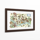 Mapa ilustrado de Sevilla | Cuadro decorativo de Canvas Lab