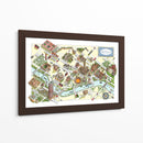 Mapa ilustrado de Sevilla | Cuadro decorativo de Canvas Lab