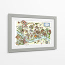 Mapa ilustrado de Sevilla | Cuadro decorativo de Canvas Lab