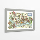Mapa ilustrado de Sevilla | Cuadro decorativo de Canvas Lab