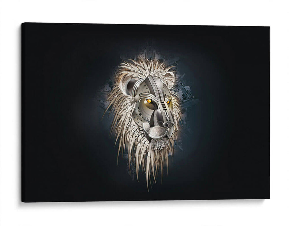 León metálico | Cuadro decorativo de Canvas Lab