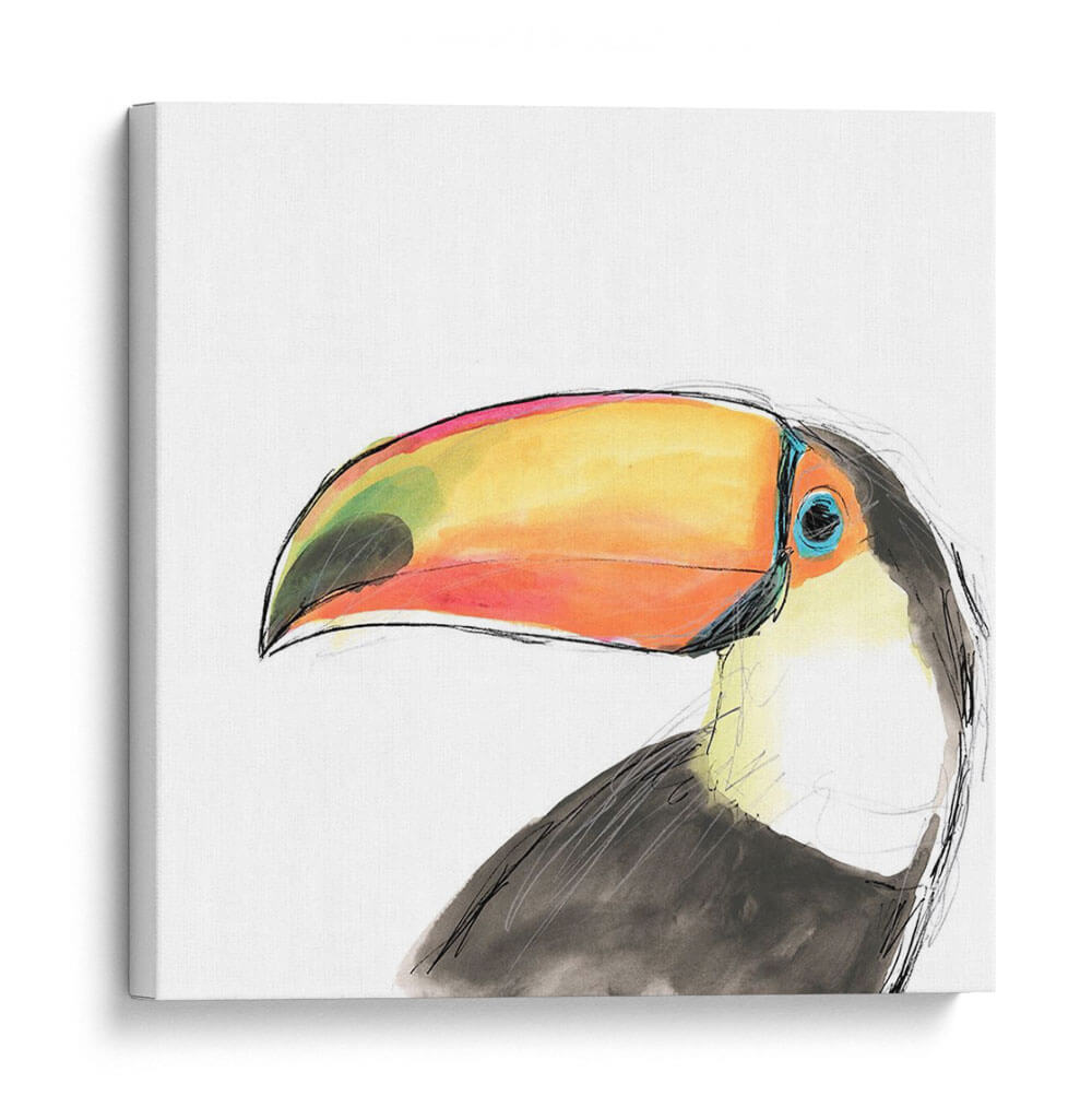 Retrato De Pájaro Tropical Iii - June Erica Vess | Cuadro decorativo de Canvas Lab