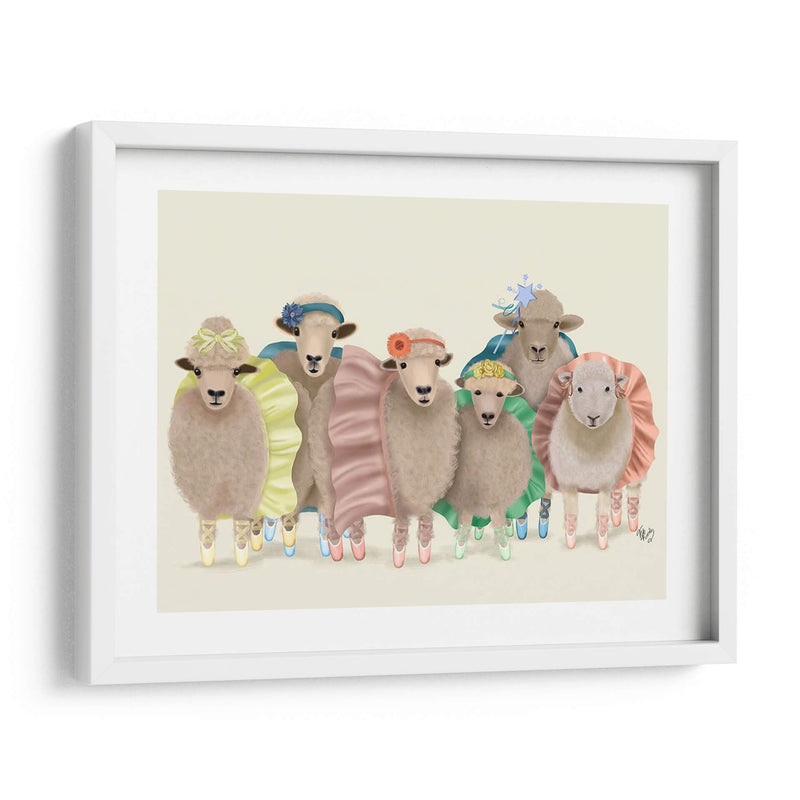 Ballet Troupe Ovejas - Fab Funky | Cuadro decorativo de Canvas Lab