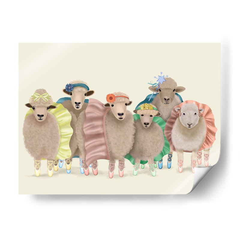 Ballet Troupe Ovejas - Fab Funky | Cuadro decorativo de Canvas Lab