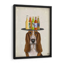 Basset Hound Beer Lover - Fab Funky | Cuadro decorativo de Canvas Lab