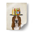 Basset Hound Beer Lover - Fab Funky | Cuadro decorativo de Canvas Lab