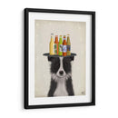 Border Collie Black Blanco Cerveza Amante - Fab Funky | Cuadro decorativo de Canvas Lab