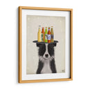 Border Collie Black Blanco Cerveza Amante - Fab Funky | Cuadro decorativo de Canvas Lab